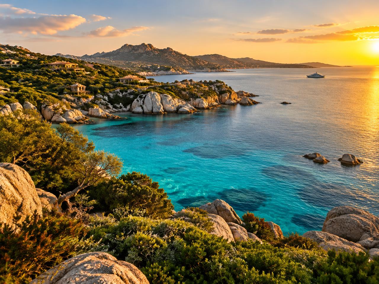 La costa della Sardegna tra mare turchese e rocce di granito